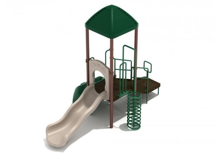 Artificial turf under backyard playground equipment