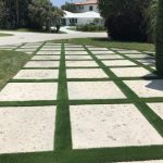 decorative-artificial-grass-pavers-front-drive
