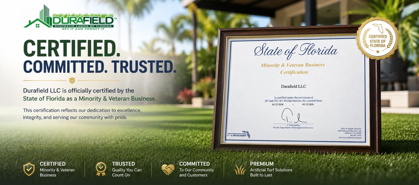 Minority and Veteran Ceritfied — State of Florida