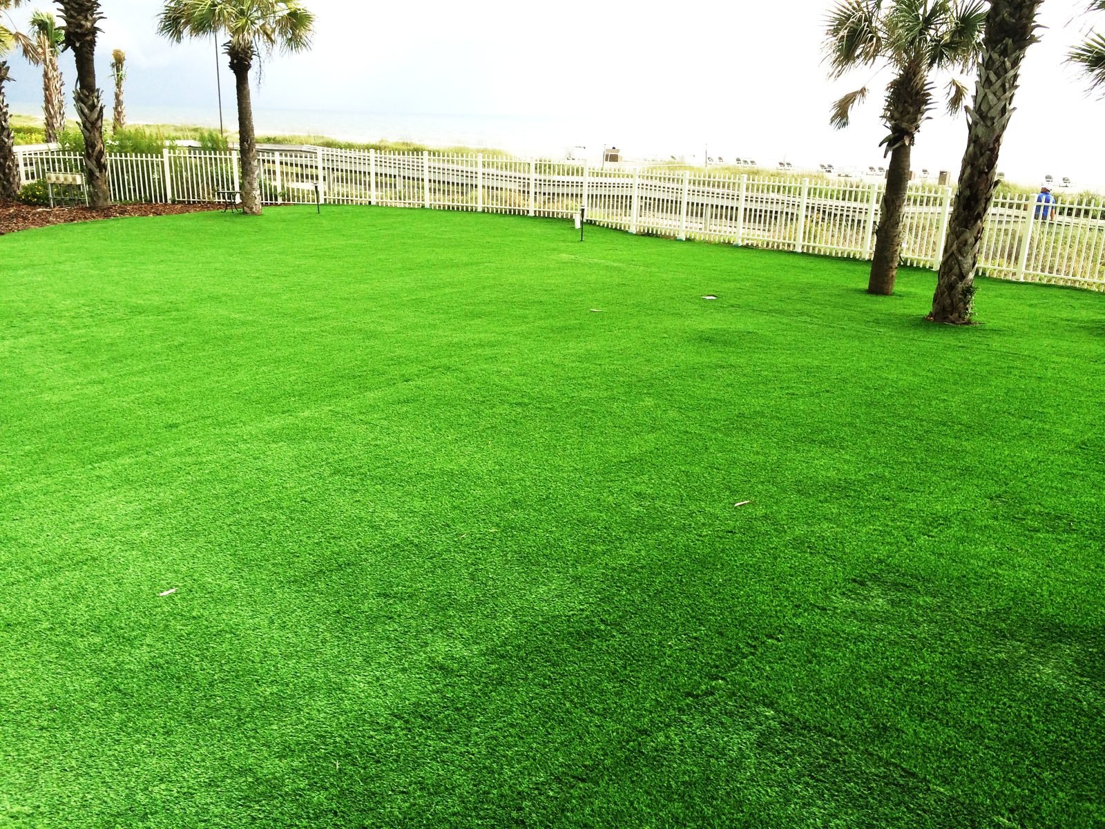 Oceanfront resort lawn by Durafield