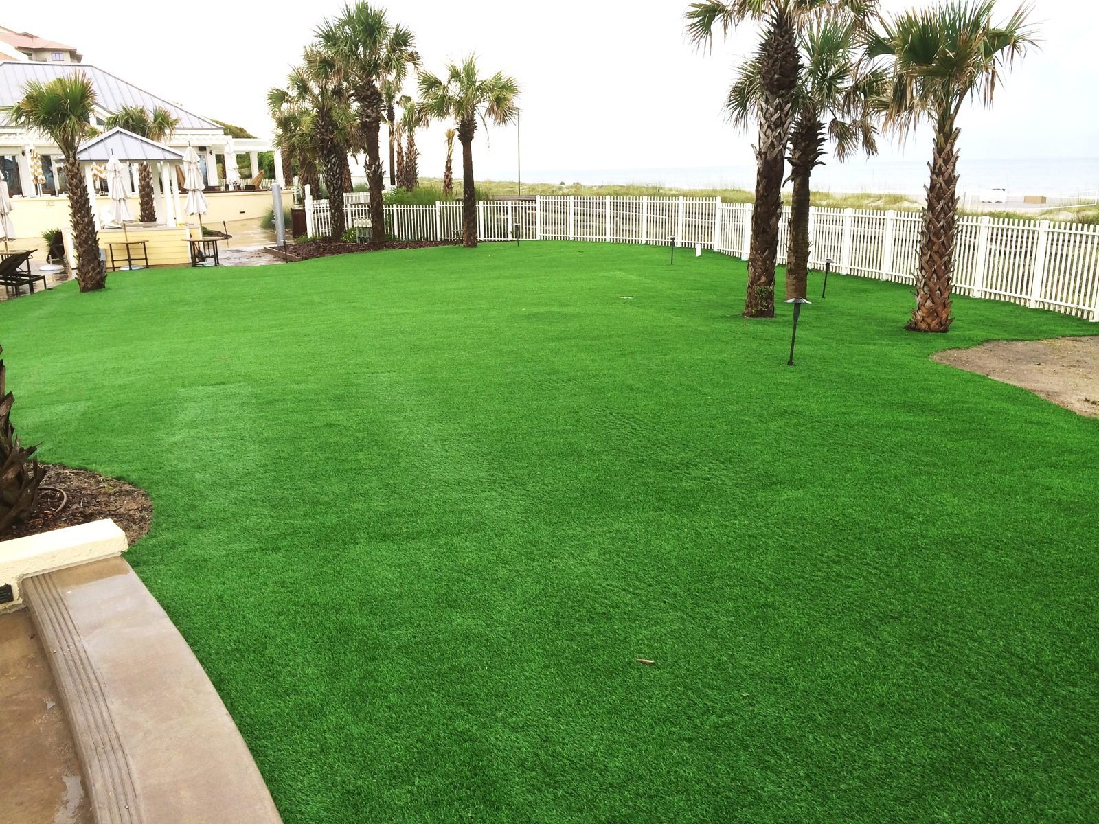 Artificial grass event lawn installed by Durafield at Omni Amelia Island Resort